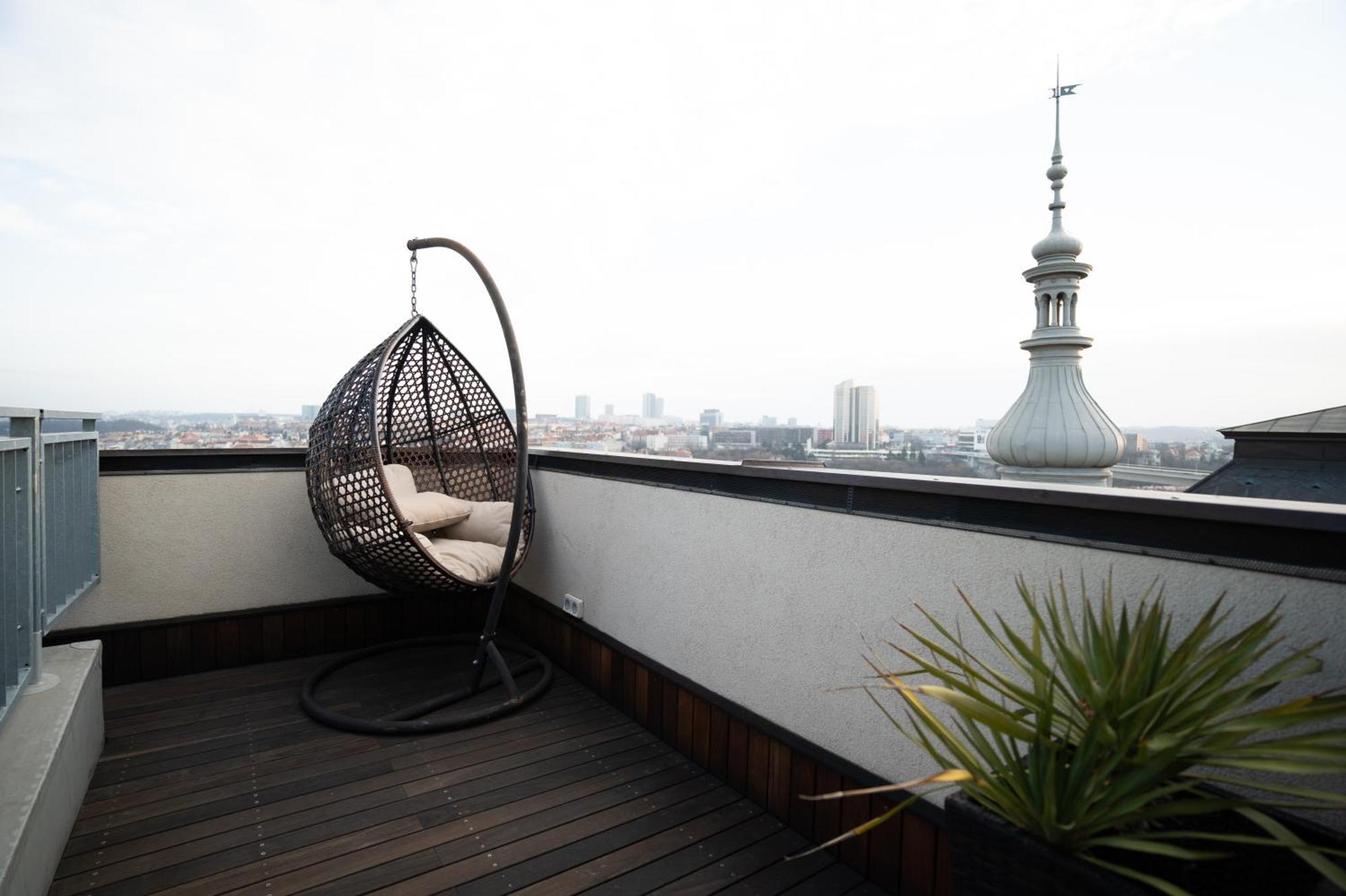 Luxury Rooftop Appartment With Fantastic Views Prága Kültér fotó
